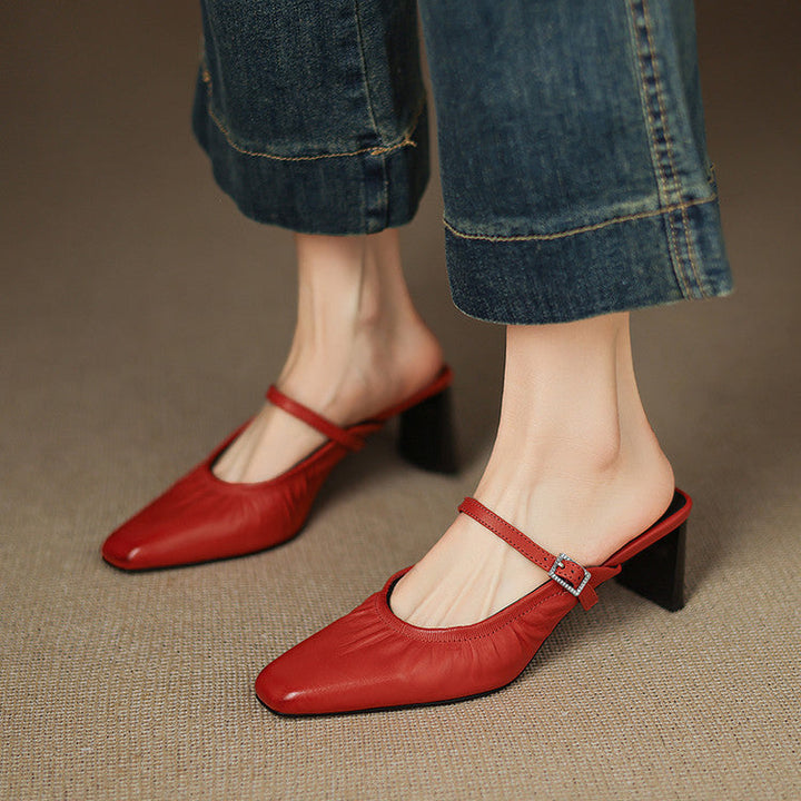 Vanya | Ruched Mary Jane Mule
