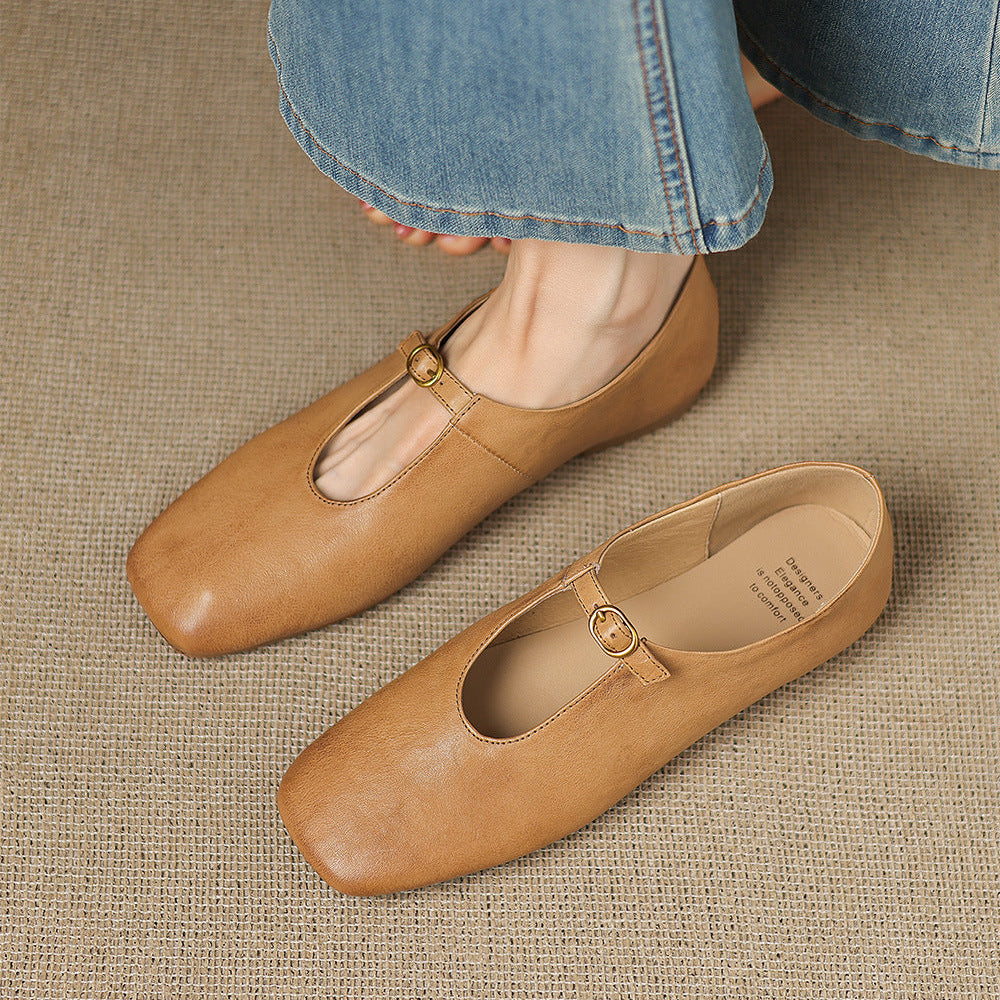 Elspeth | High-Vamp Mary Jane Flat