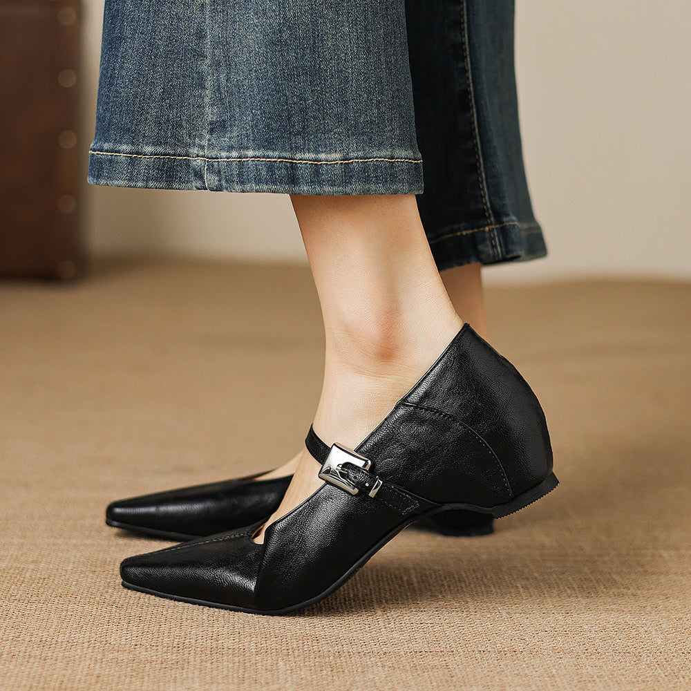 Tamsin | Pointed-Toe Mary Jane Flat