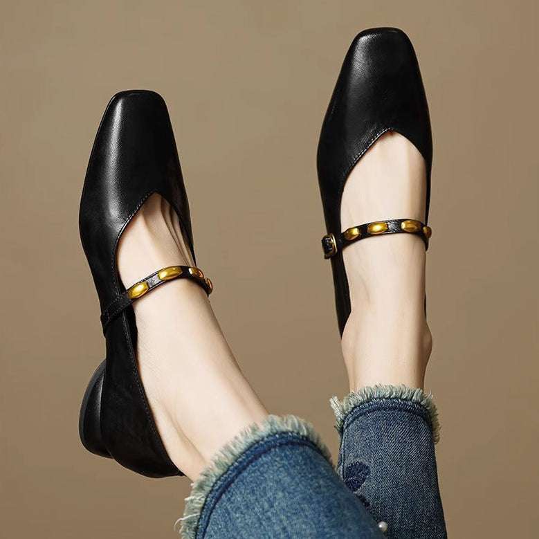 Zyra | Genuine Leather Flats