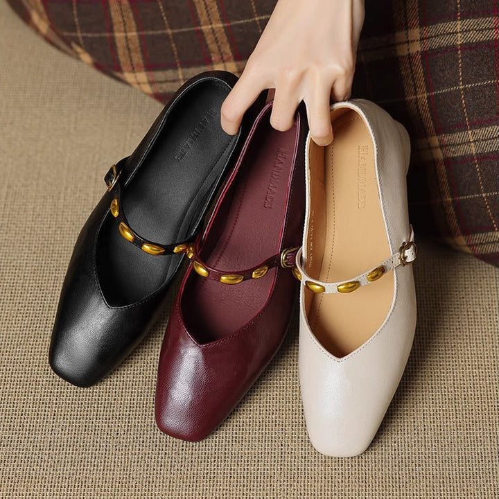 Zyra | Genuine Leather Flats