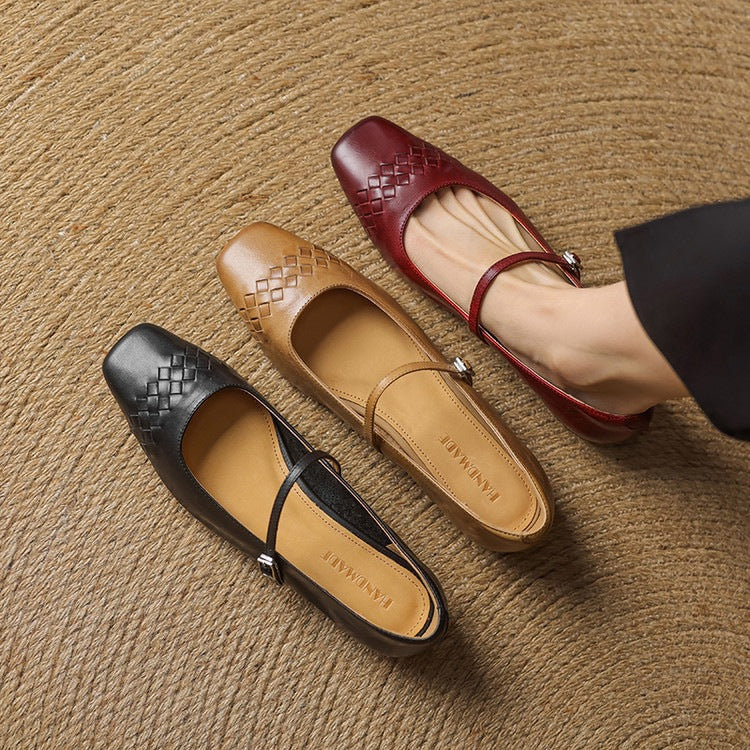 Verity | Square-Toe Mary Jane Flat