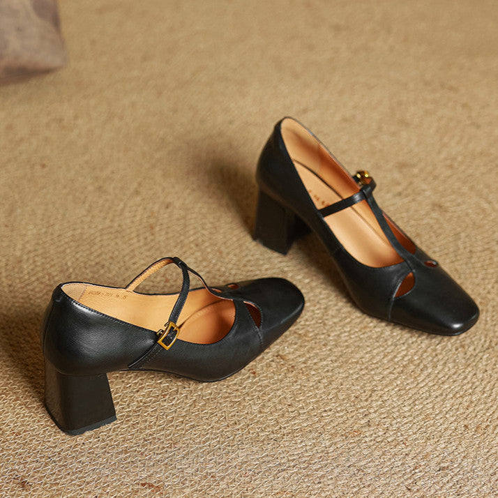 Alysa | Genuine Leather Heels
