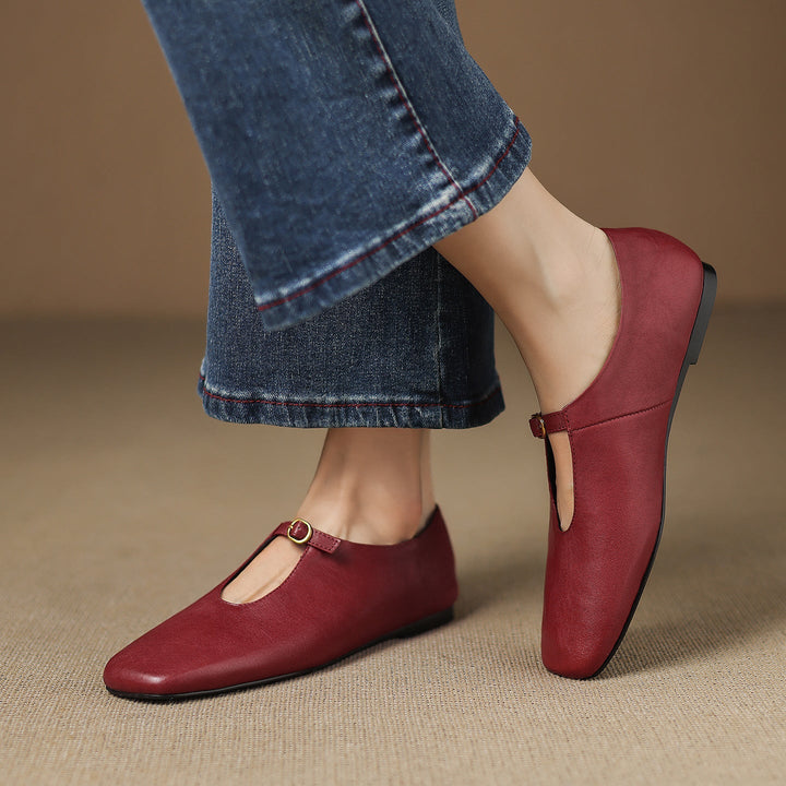 Elspeth | High-Vamp Mary Jane Flat