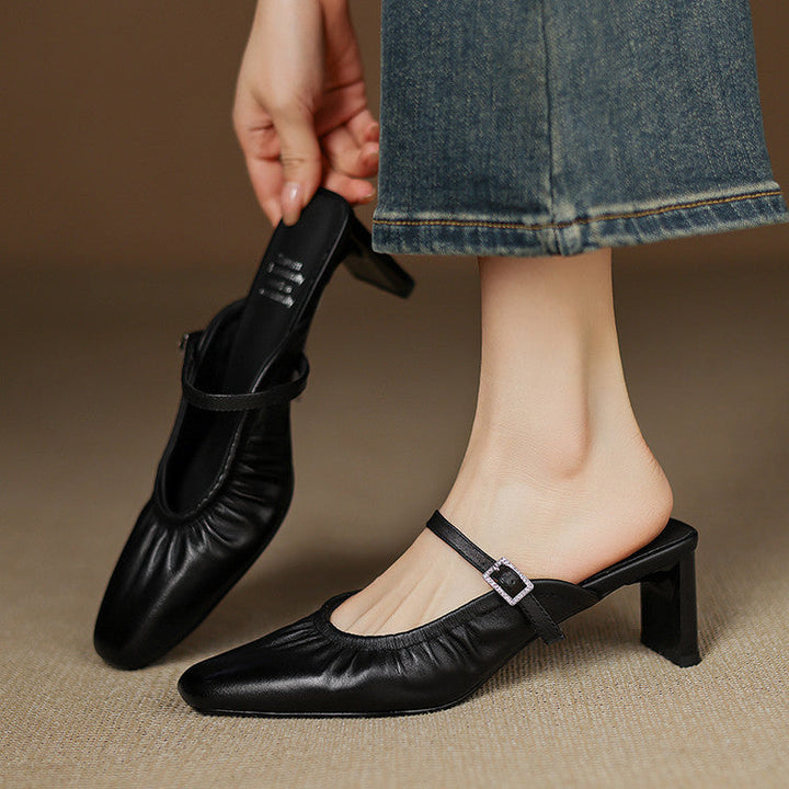 Vanya | Ruched Mary Jane Mule