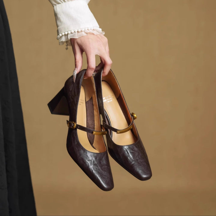 Maela | Genuine Leather Heels