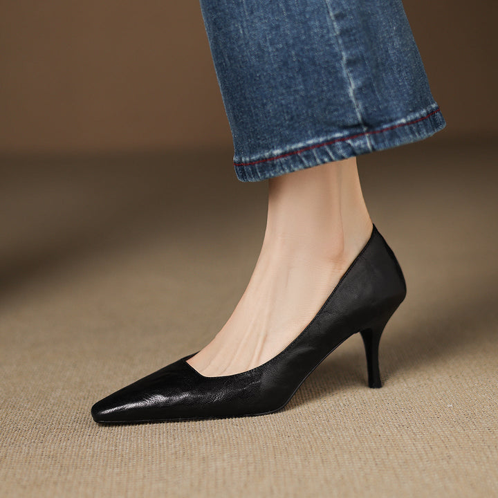 Zala | Genuine Leather Heels