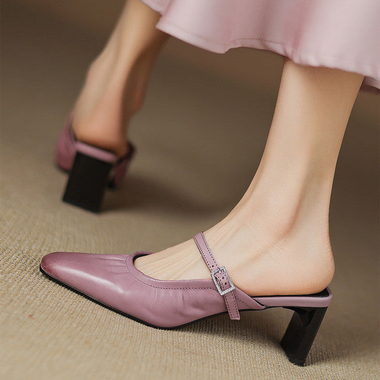 Vanya | Ruched Mary Jane Mule