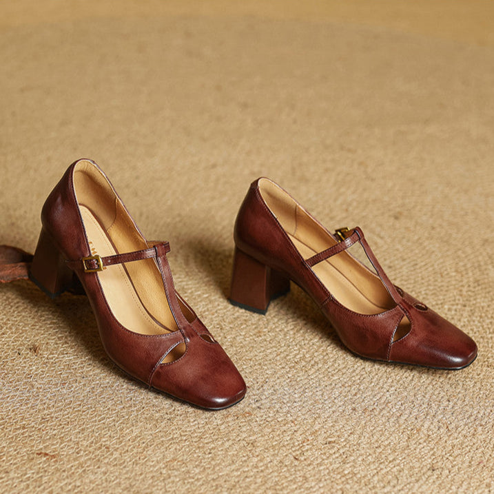 Alysa | Genuine Leather Heels