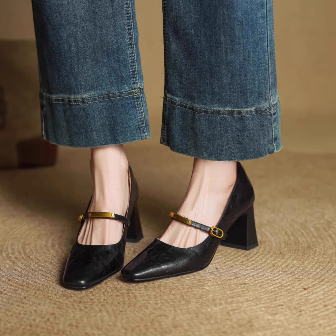 Maela | Genuine Leather Heels