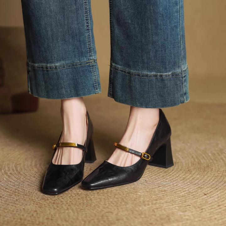 Maela | Genuine Leather Heels