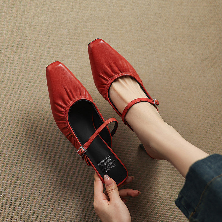 Vanya | Ruched Mary Jane Mule