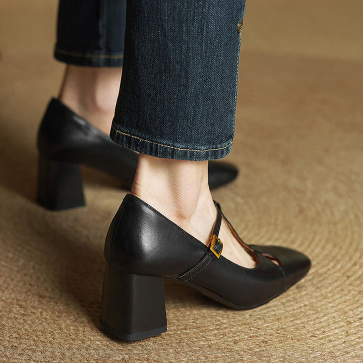 Alysa | Genuine Leather Heels