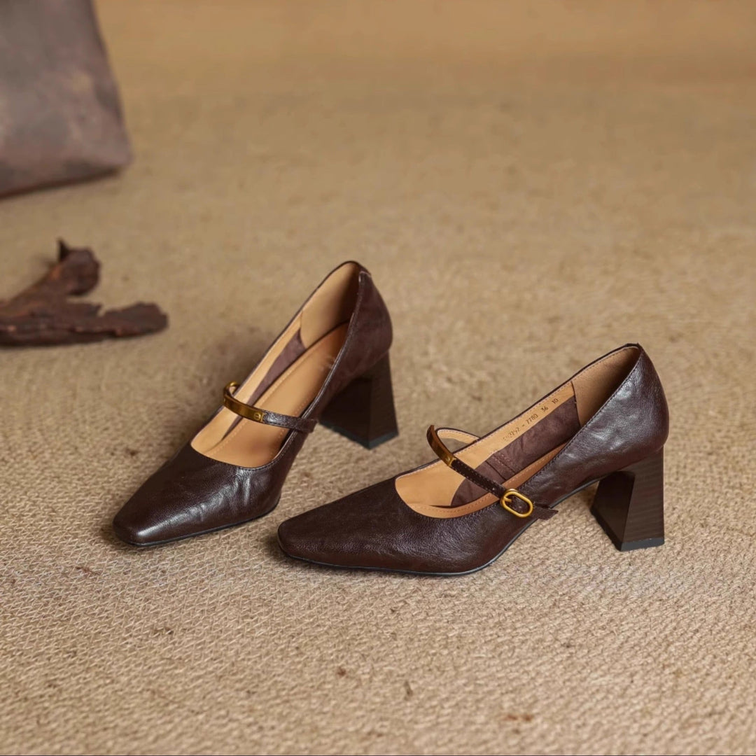 Maela | Genuine Leather Heels