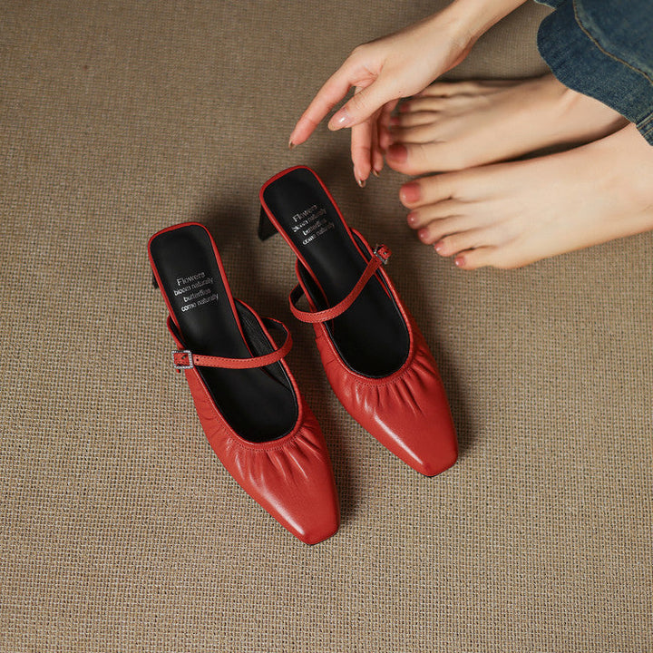 Vanya | Ruched Mary Jane Mule