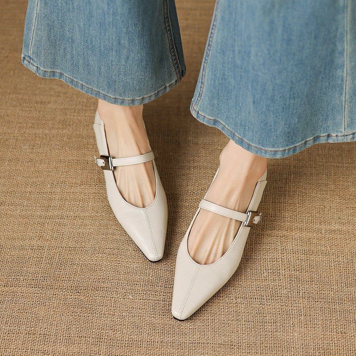 Tamsin | Pointed-Toe Mary Jane Flat