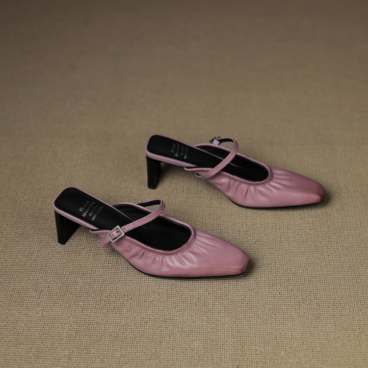 Vanya | Ruched Mary Jane Mule