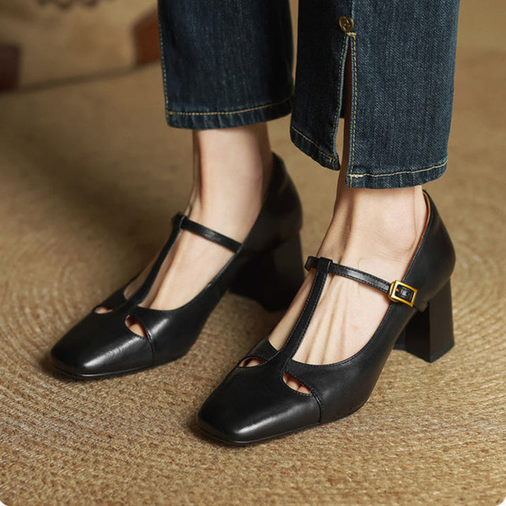 Alysa | Genuine Leather Heels