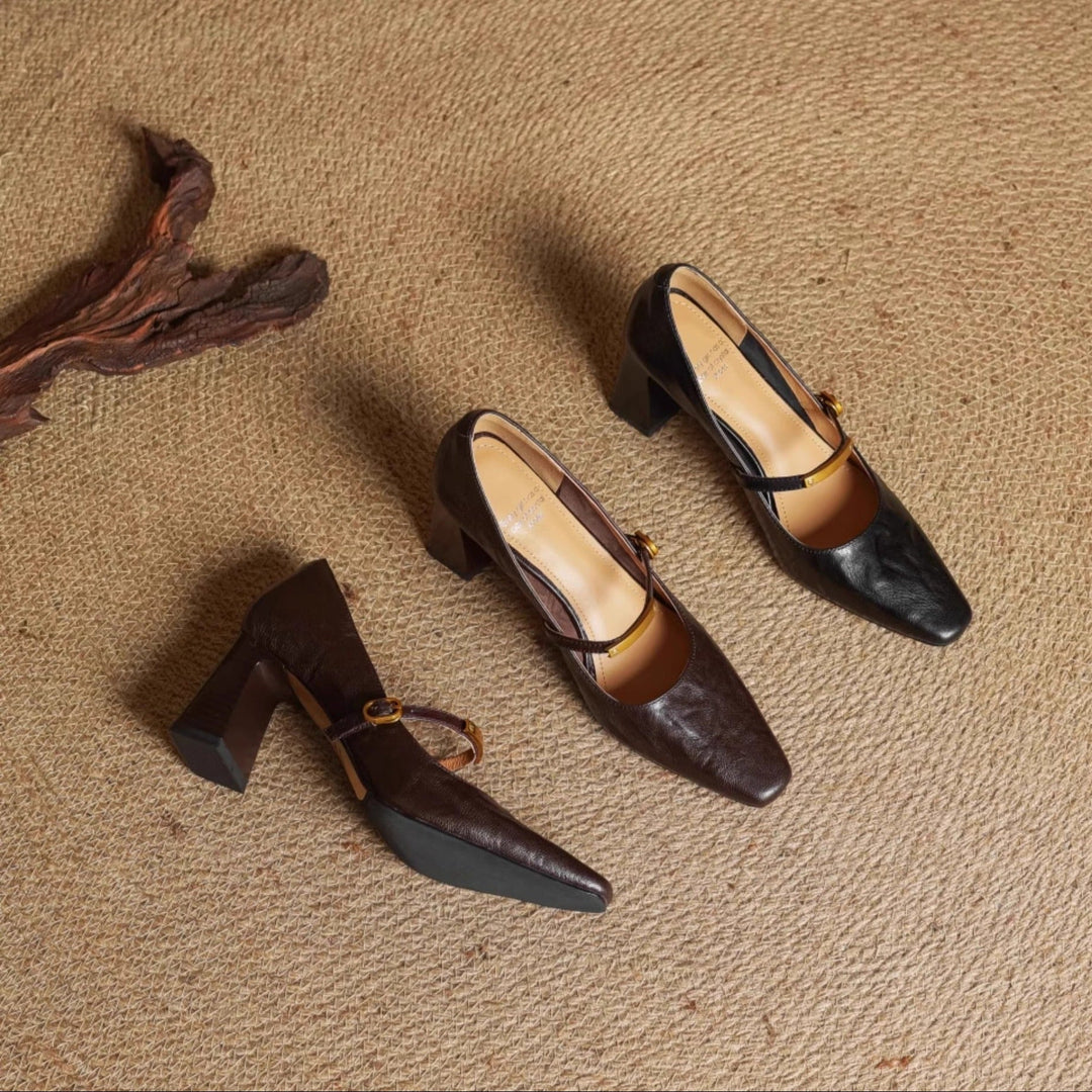 Maela | Genuine Leather Heels