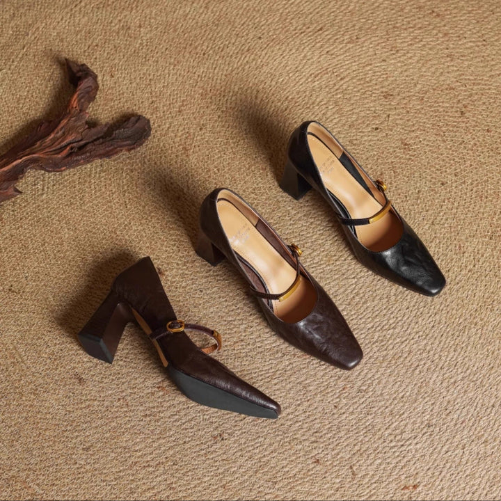 Maela | Genuine Leather Heels