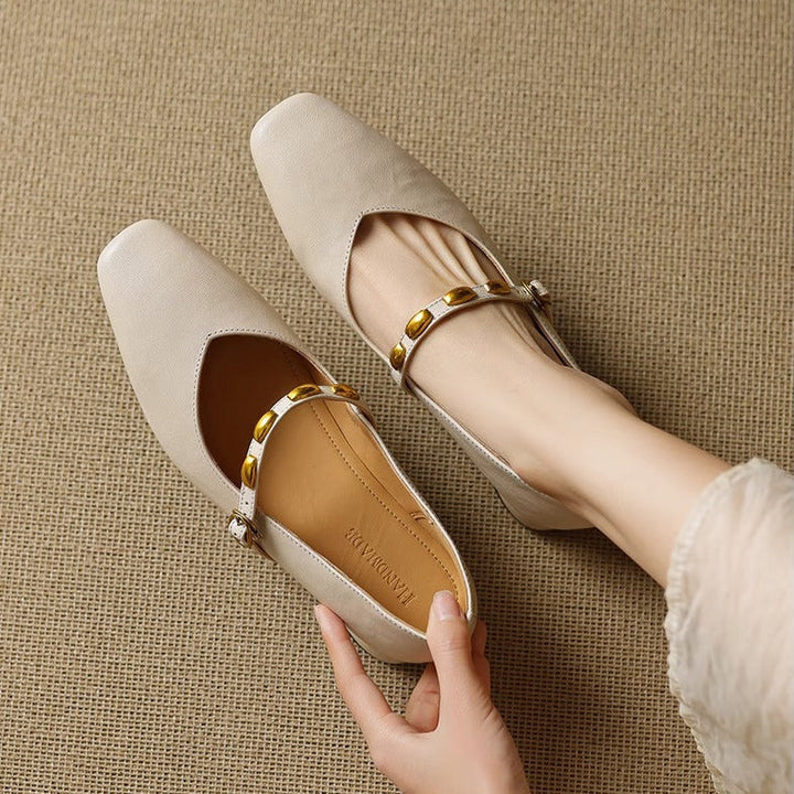 Zyra | Genuine Leather Flats