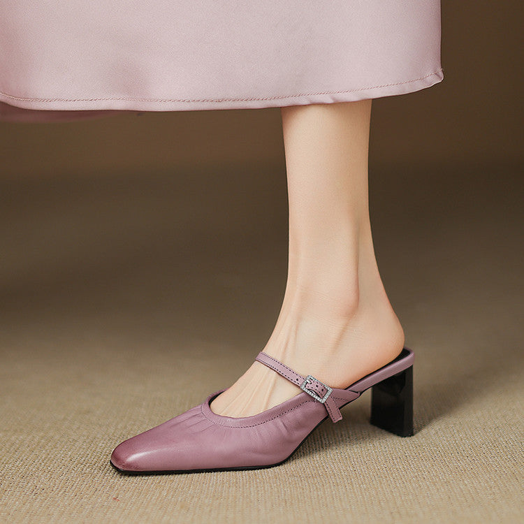 Vanya | Ruched Mary Jane Mule