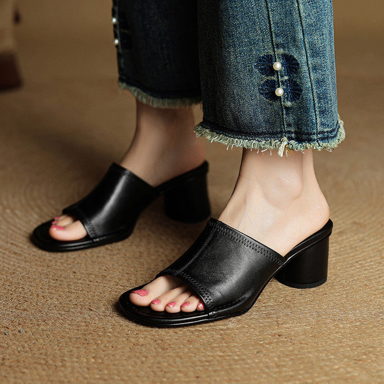 Amira | Genuine Leather Mules