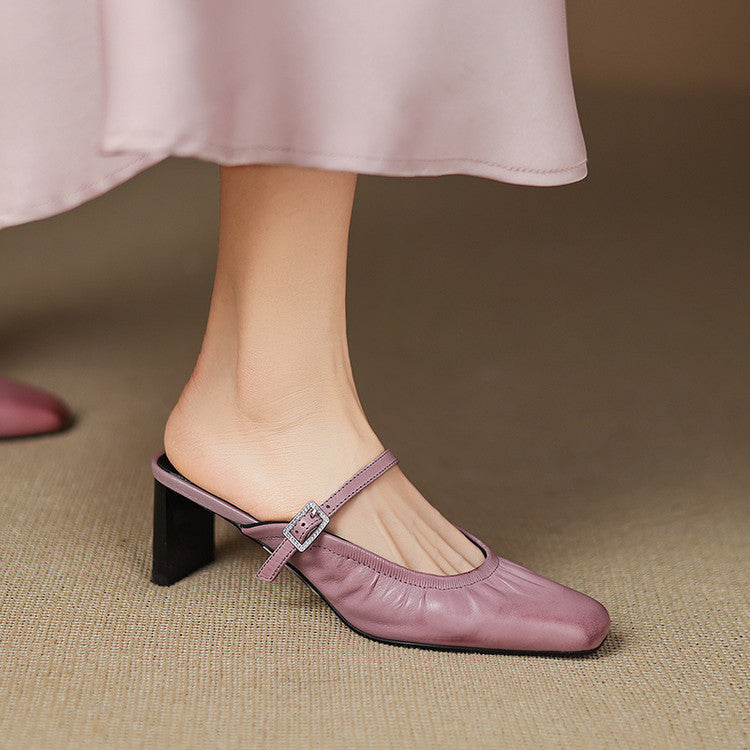 Vanya | Ruched Mary Jane Mule