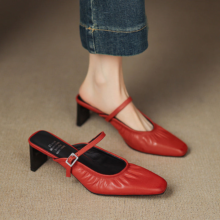 Vanya | Ruched Mary Jane Mule