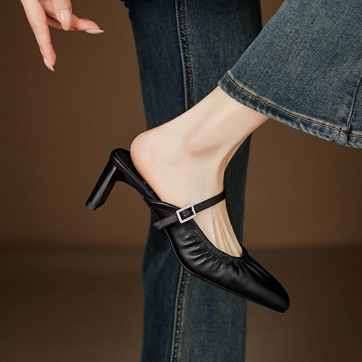 Vanya | Ruched Mary Jane Mule