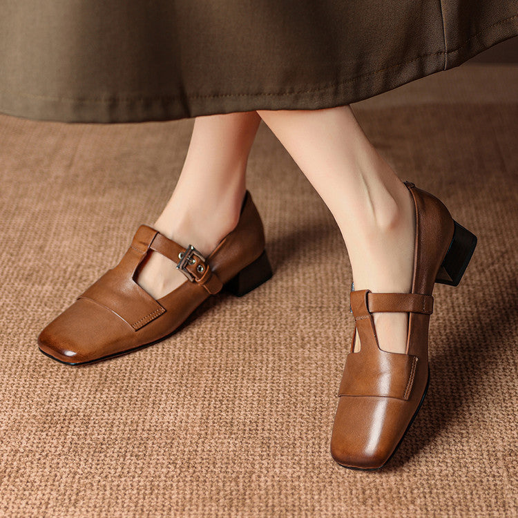 Veyra | Genuine Leather Heels