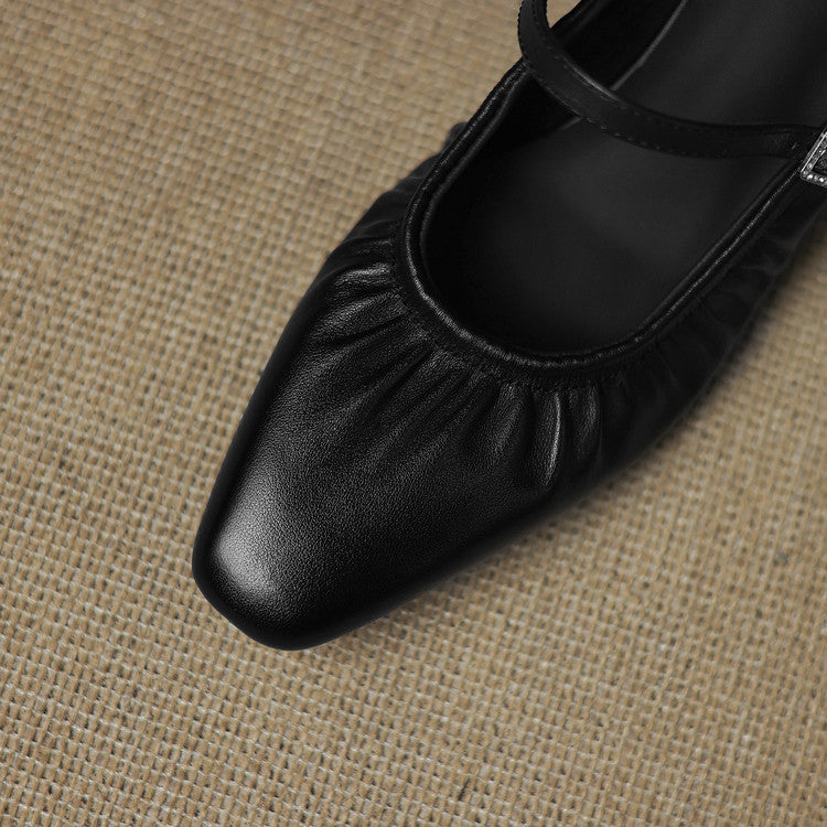 Vanya | Ruched Mary Jane Mule