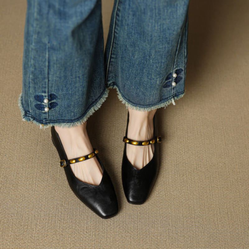 Zyra | Genuine Leather Flats