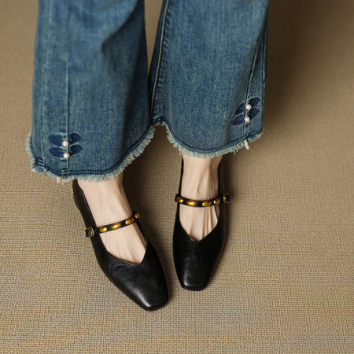 Zyra | Genuine Leather Flats