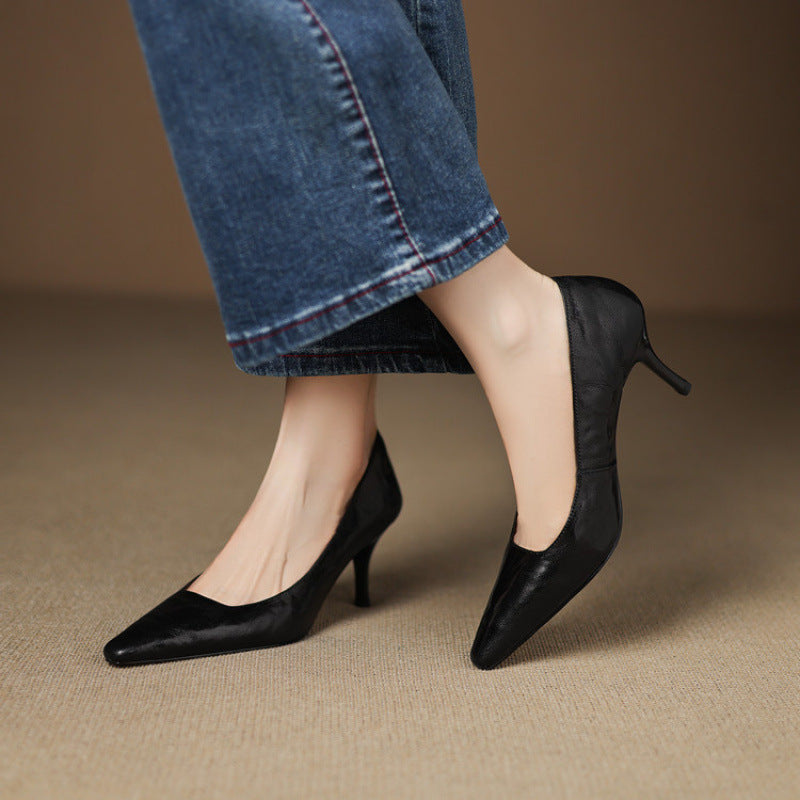 Zala | Genuine Leather Heels