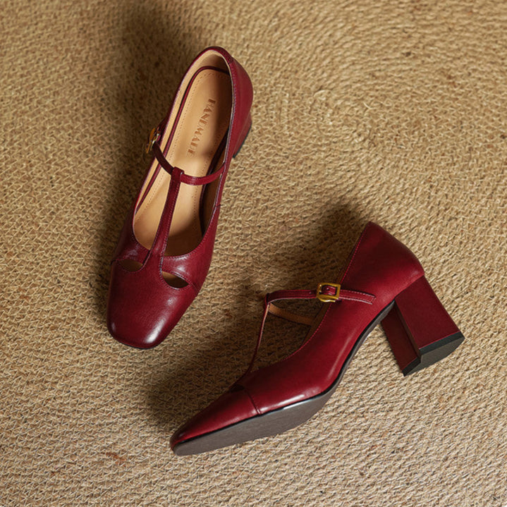 Alysa | Genuine Leather Heels