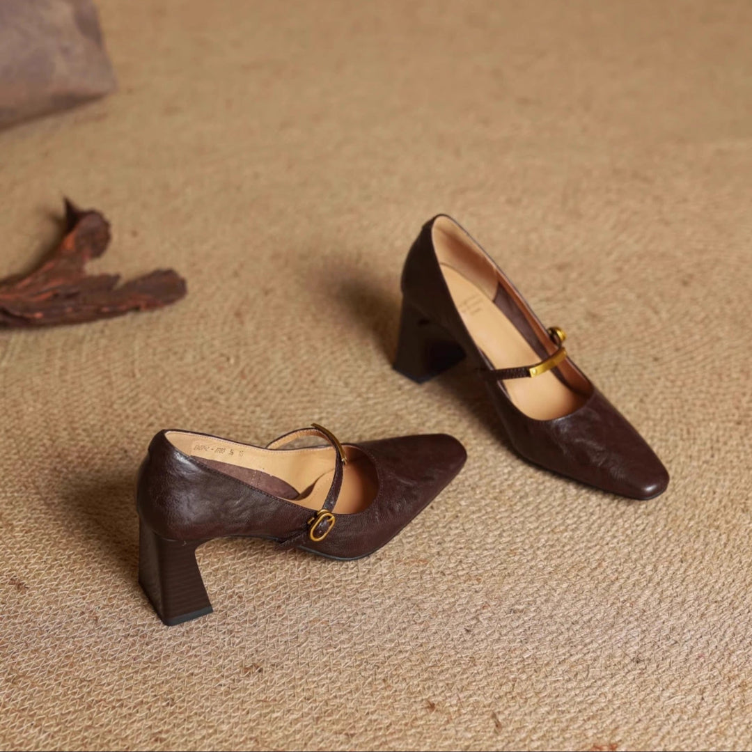 Maela | Genuine Leather Heels
