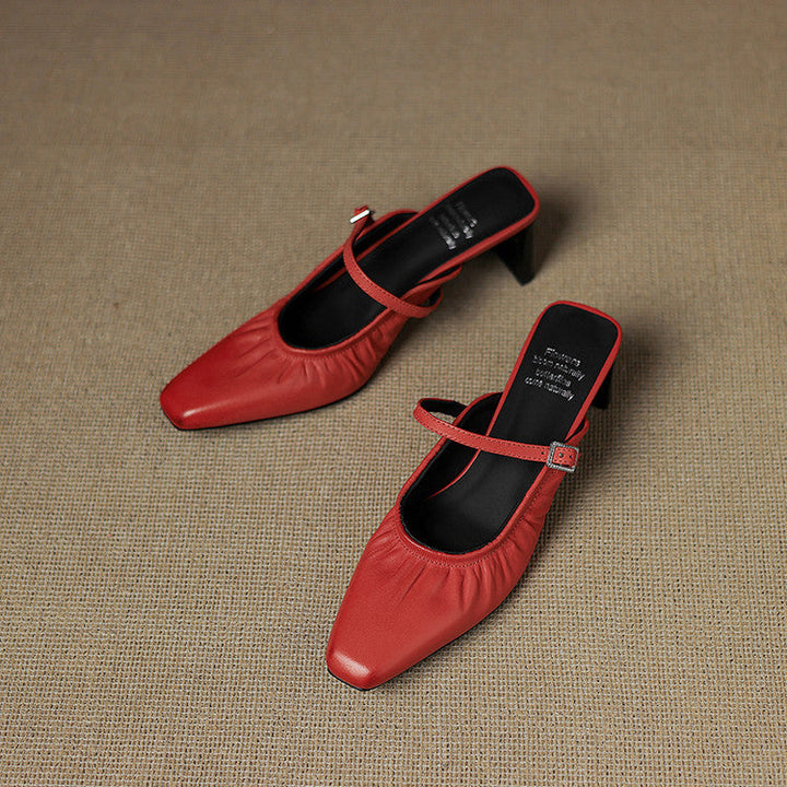 Vanya | Ruched Mary Jane Mule