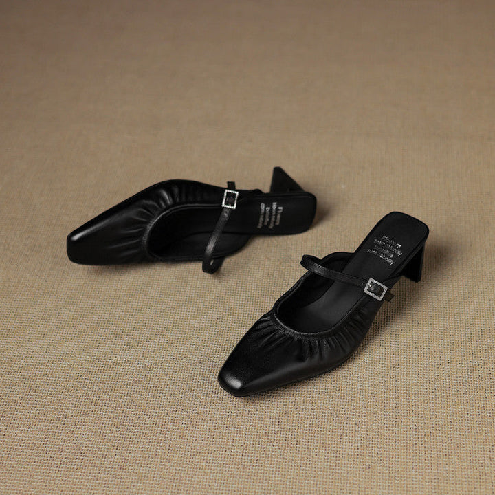 Vanya | Ruched Mary Jane Mule