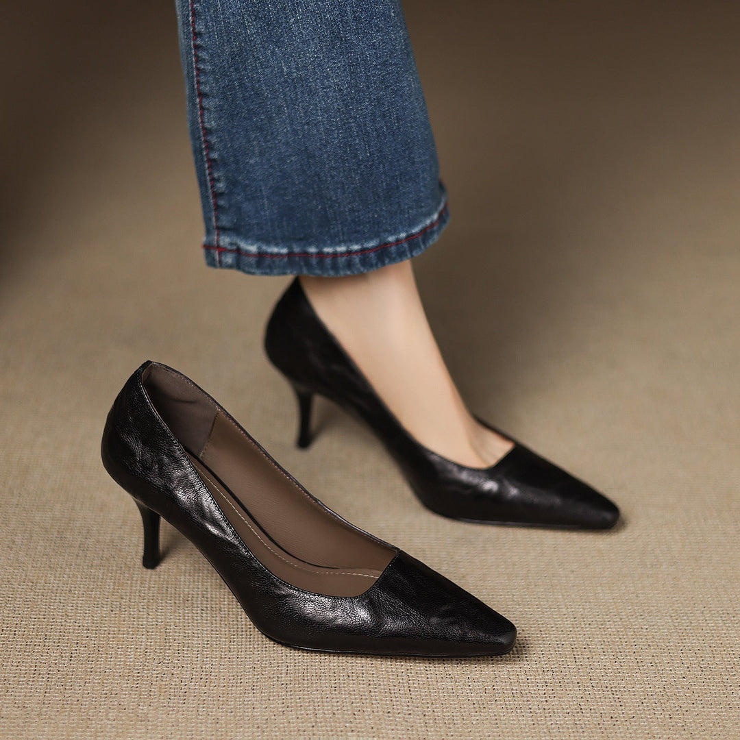 Zala | Genuine Leather Heels