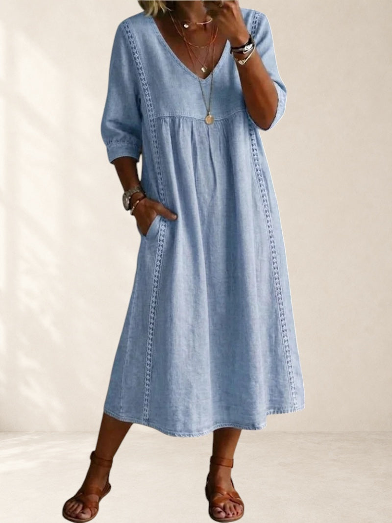 Mila | Relaxed Pocket Midi Dress