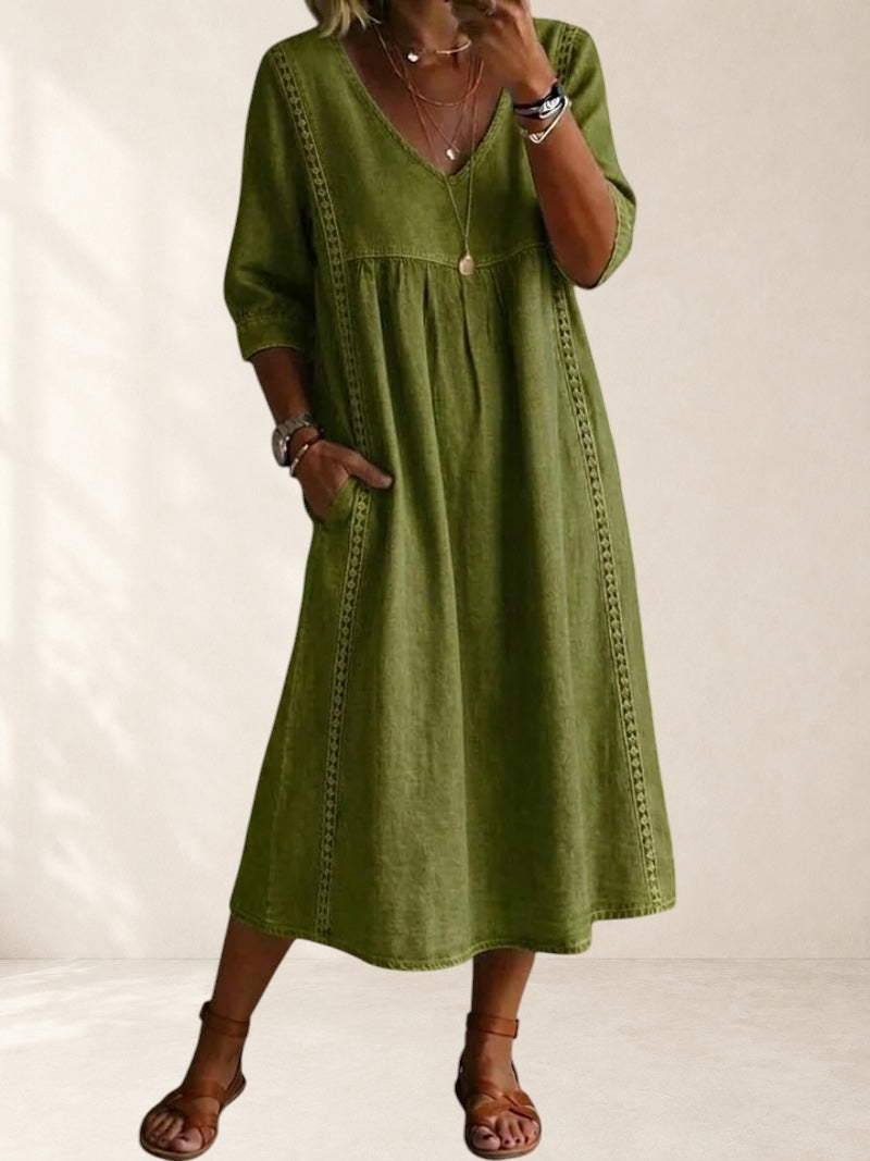 Mila | Relaxed Pocket Midi Dress