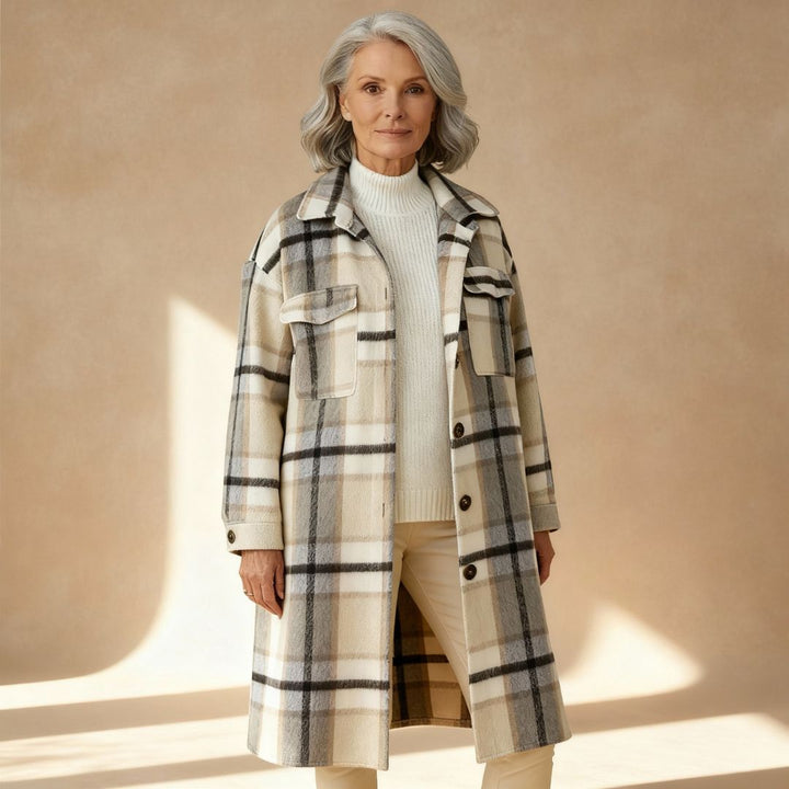 Merrivale Everyday Checked Coat — Timeless Style, Everyday Comfort