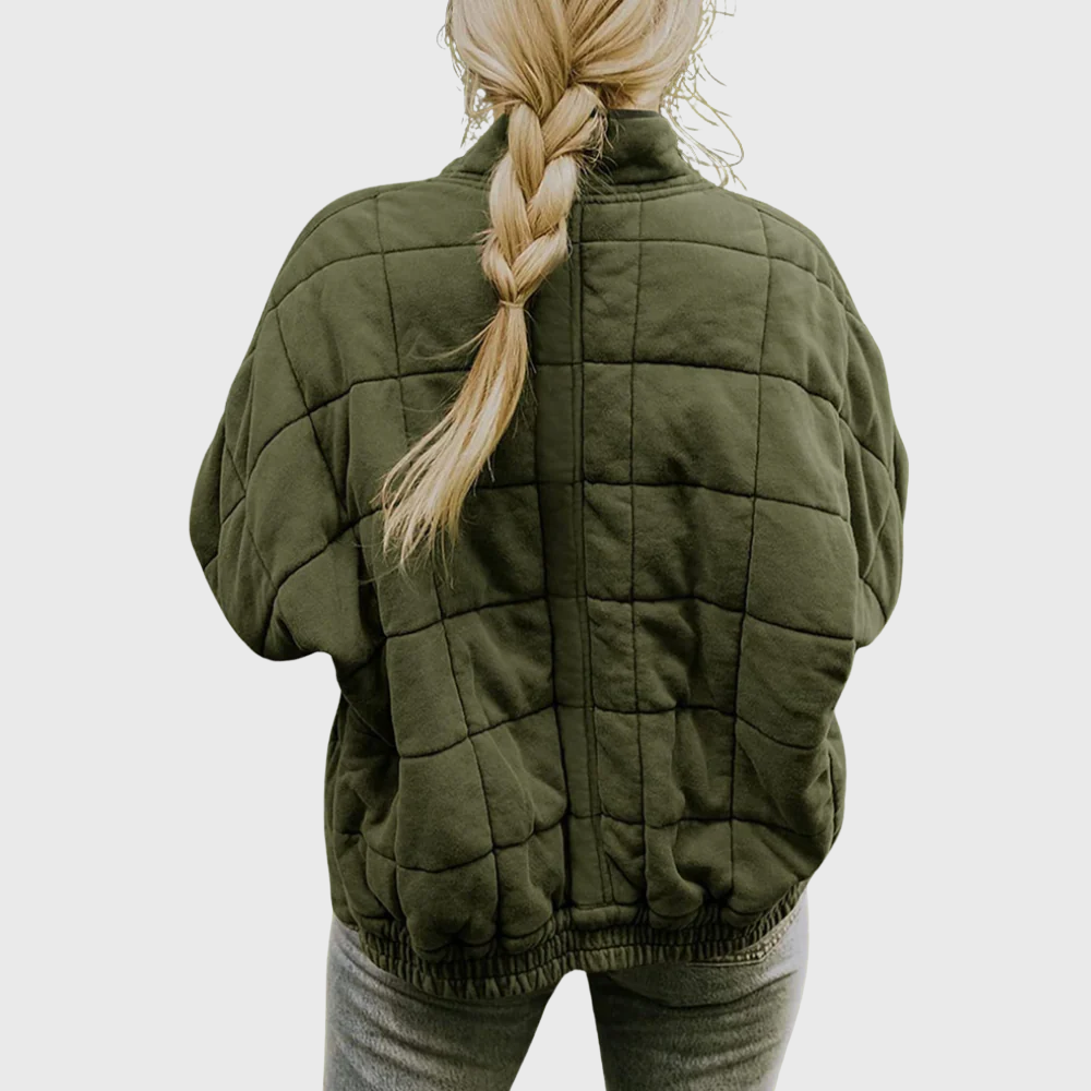 Ruth Quilted Zip-Up Jacket – Lightweight, Cozy Outerwear