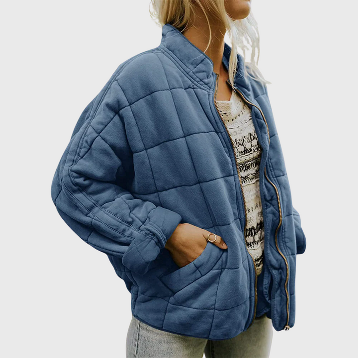 Ruth Quilted Zip-Up Jacket – Lightweight, Cozy Outerwear