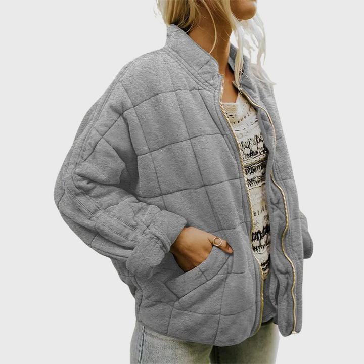 Ruth Quilted Zip-Up Jacket – Lightweight, Cozy Outerwear