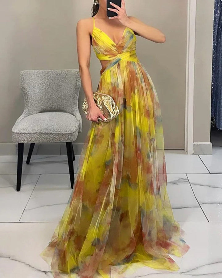 Serena | Enchanting Floral Print Maxi Dress