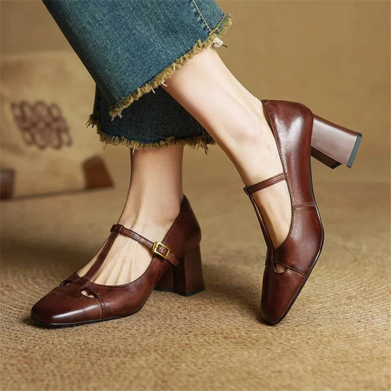 Alysa | Genuine Leather Heels