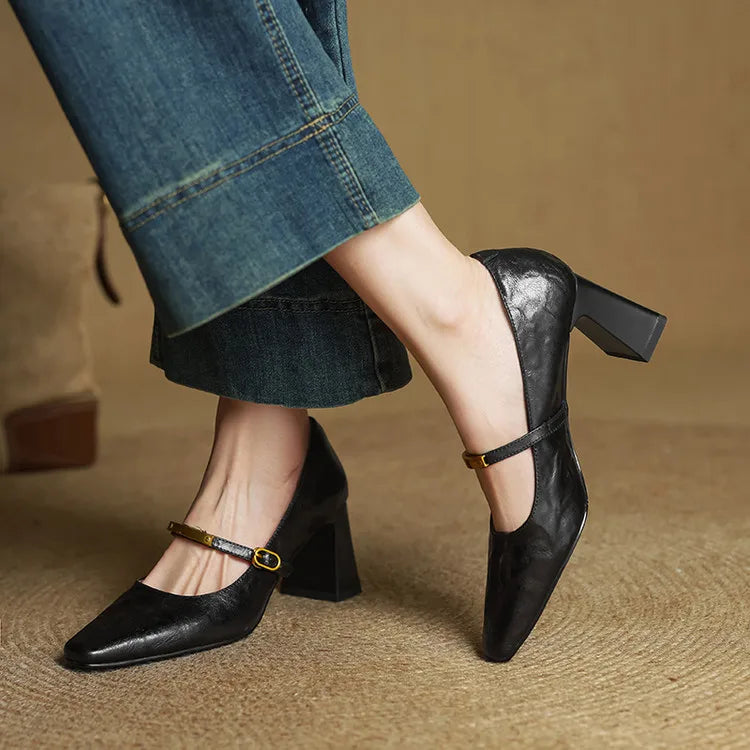 Maela | Genuine Leather Heels