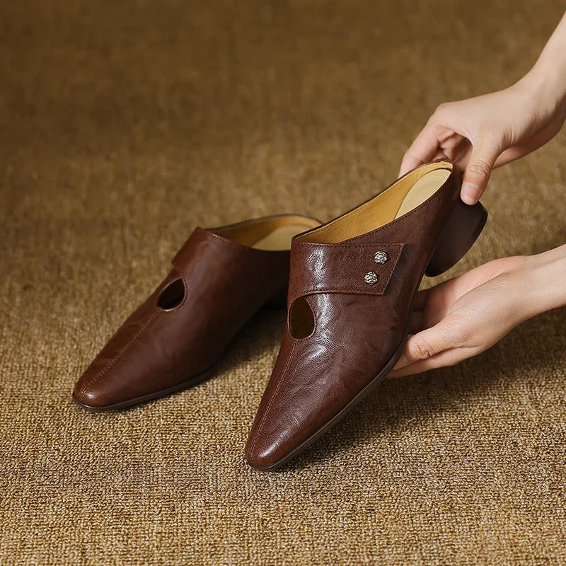 Olga | Genuine Leather Mules